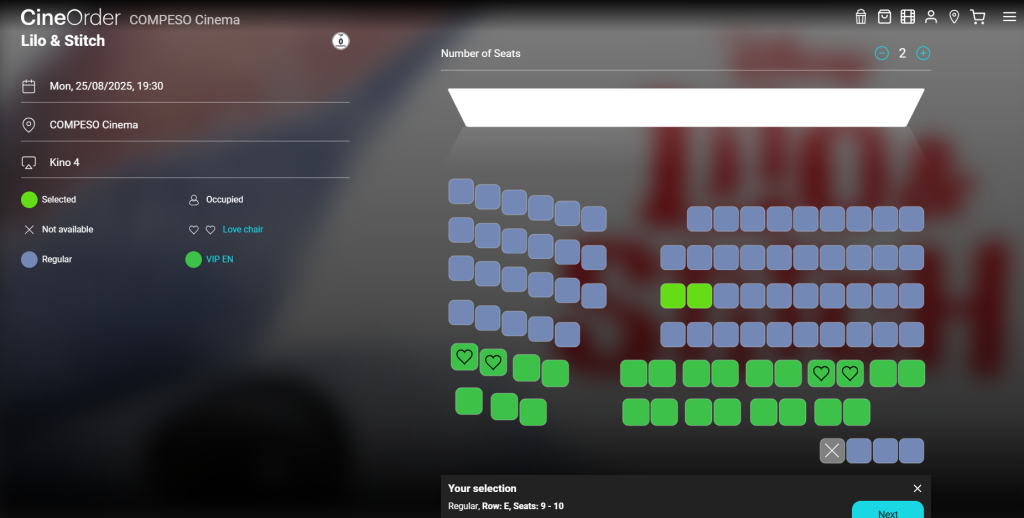 Zuverlässiges Online Ticketing im CineOrder Webshop von Compeso